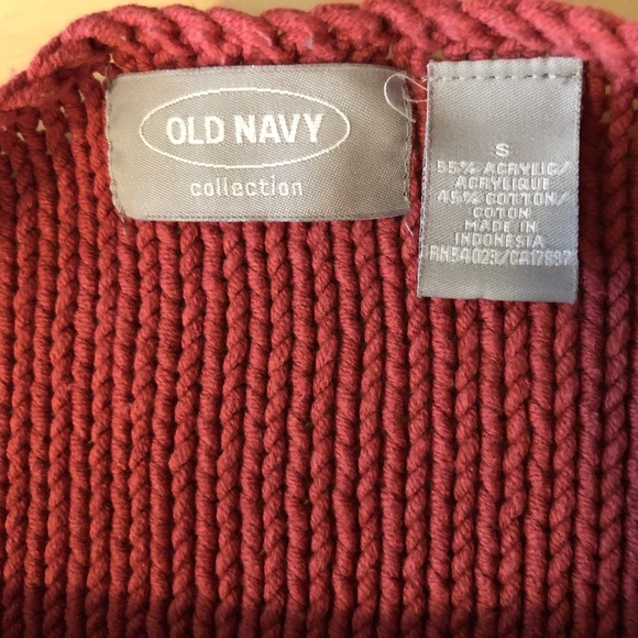 Orange / Peach Sweater - Stunning Neckline - Side Slits - Size Small - Old Navy - Picture 4 of 4